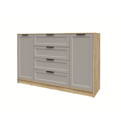 Тумба Тренд КТ-Т160 (Дуб золотой ЛДСП/ Луна ЛМДФ) Ш1600 В1020 Г451